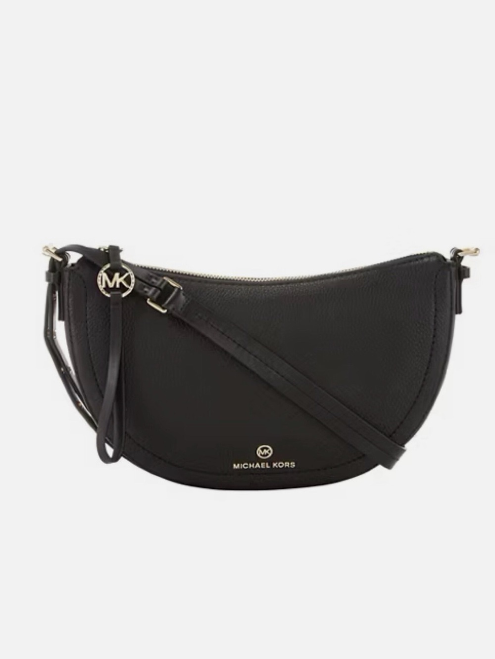 NWOT Michael Kors Camden Black Pebbled Leather Messenger Crossbody Bag